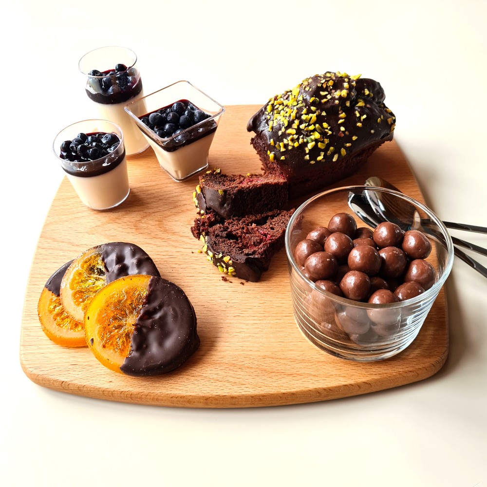 Planche à dégustation de chocolat