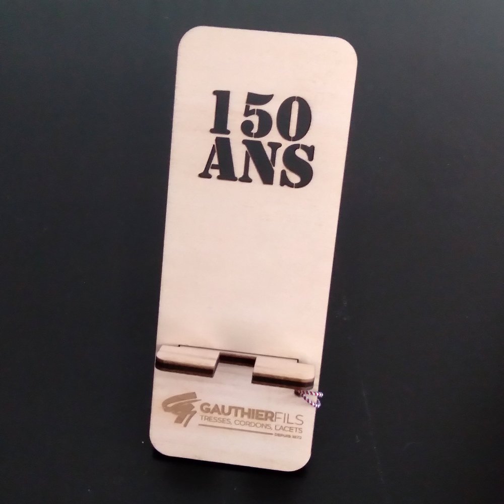 support à smartphone personnalisé